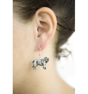 Neapolitan Mastiff, Mastino Napoletano I - hanging earrings with dogs, charming jewelry for a dog mom, a gift for a girl from the Art-Dog brand