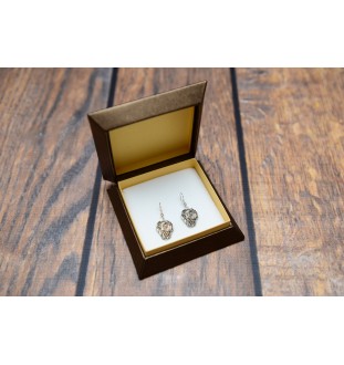 Neapolitan Mastiff, Mastino Napoletano II - hanging earrings with dogs, charming jewelry for a dog mom, a gift for a girl from the Art-Dog brand