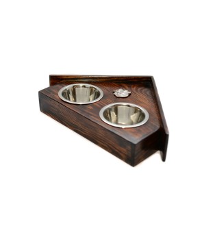 Mâtin napolitain, Mâtin de Naples, Napolitain - support en bois avec des bols pour chien, bols pour chien décoratifs, cadeau pour l'adoption d'un chien de la marque Art-Dog