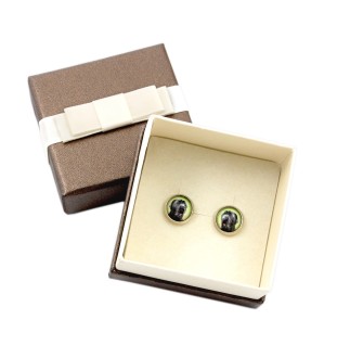 Mâtin napolitain, Mâtin de Naples, Napolitain - boucles d'oreilles dans une boîte, votre photo, bijoux faits à la main, produit de la marque Art-Dog.
