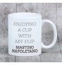 Mâtin napolitain, Mâtin de Naples, Napolitain - tasse avec une photo et un motif de chien géométrique Art-Dog