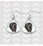 Neapolitan Mastiff, Mastino Napoletano - earrings with a picture and the inscription geometric dog Art-Dog