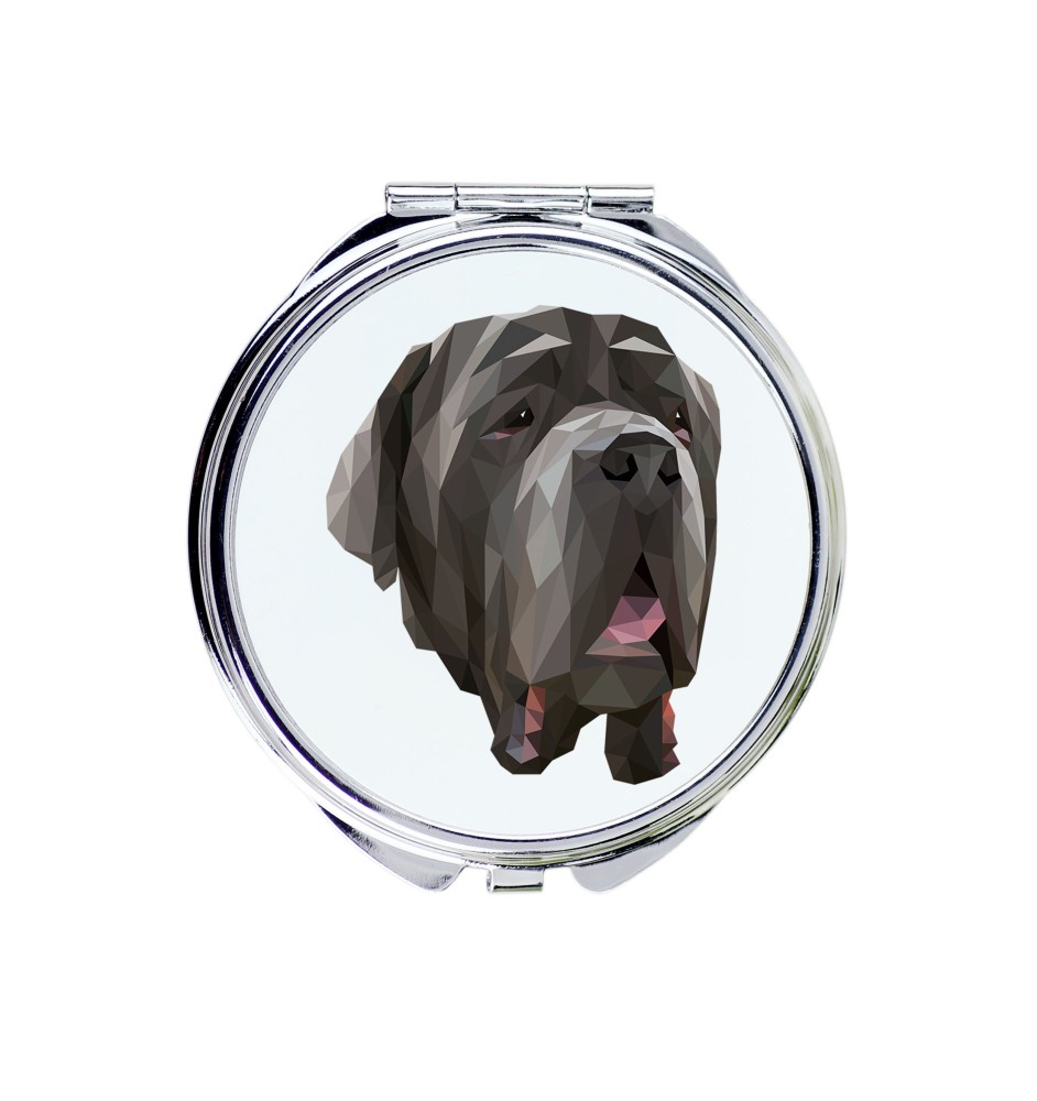 Neapolitan Mastiff, Mastino Napoletano - mirror with a geometric design and the brand name Art-Dog