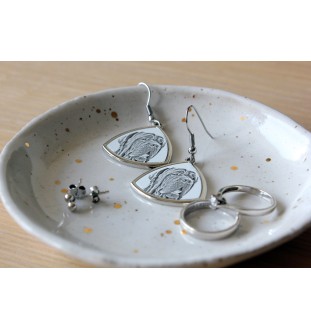Mâtin napolitain, Mâtin de Naples, Napolitain - boucles d'oreilles avec chien, boucles d'oreilles pendantes avec photo, bijoux personnalisés avec impression de la marque Art-Dog