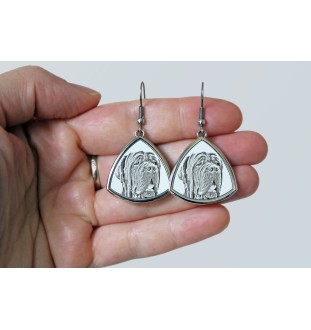 Mâtin napolitain, Mâtin de Naples, Napolitain - boucles d'oreilles avec chien, boucles d'oreilles pendantes avec photo, bijoux personnalisés avec impression de la marque Art-Dog