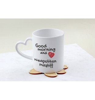Mastino Napoletano, Neapolitanischer Mastiff - Tasse mit Hund, entzückende Tasse mit herzförmigem Henkel, universelles Geschenk der Marke Art-Dog