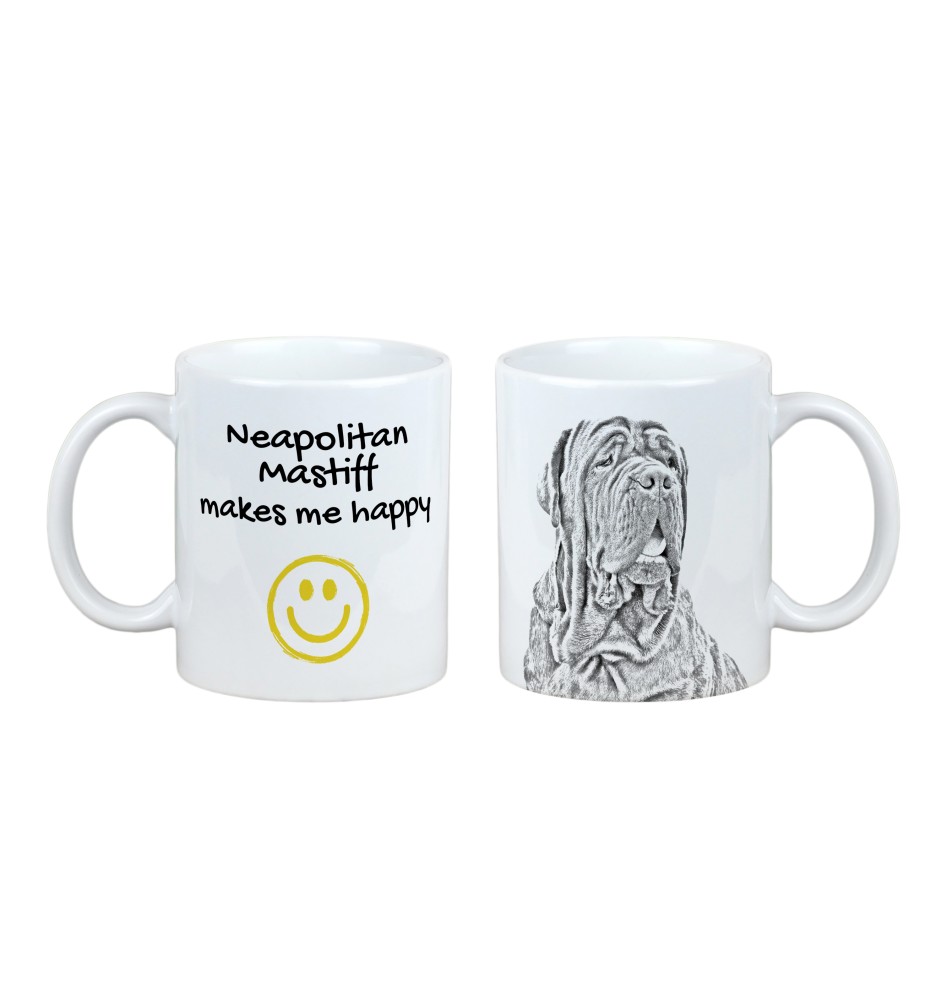 Mastino Napoletano, Neapolitanischer Mastiff - Tasse mit Hund, fröhliche Tasse für Hundeliebhaber, personalisiertes Geschenk der Marke Art-Dog