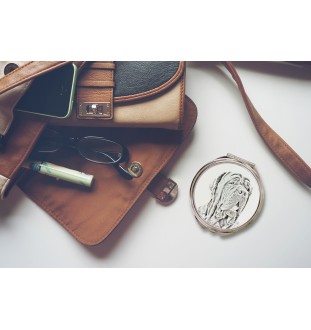 Mastino Napoletano, Neapolitanischer Mastiff - Taschenspiegel mit Hund, personalisierter Taschenspiegel, kompakter Spiegel mit Art-Dog-Logo