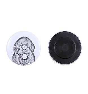 Newfoundland, Newfs, Newfies - magnet with a dog's pupil, exceptionally light, strong magnet, handmade product by the Art-Dog brand