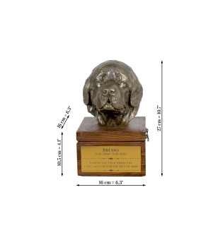 Newfoundland, Newfs, Newfies - urn for dog ashes with a statuette, small urn for a dog, personalized urn with a bust of a dog by Art-Dog brand