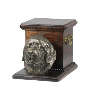 Newfoundland, Newfs, Newfies - urn for dog ashes with a statuette, elegant urn for a dog, unique urn with a bust of a dog by Art-Dog brand