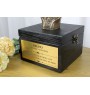 Newfoundland, Newfs, Newfies - an urn with an engraving and a sculpture of a dog, a handmade product by the Art-Dog brand.