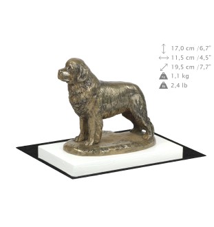 Nowofundland statuetka na białym drewnie Art-Dog