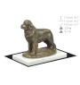 Neufundländer, Newfoundland - Hundestatue, Figur auf weißem Marmor, Trophäe für die Art-Dog-Hundeaustellung