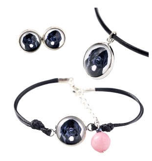 Neufundländer, Newfoundland - Schmuckset in einer Schachtel, Halskette, Ohrringe, Armband, Produkte der Marke Art-Dog