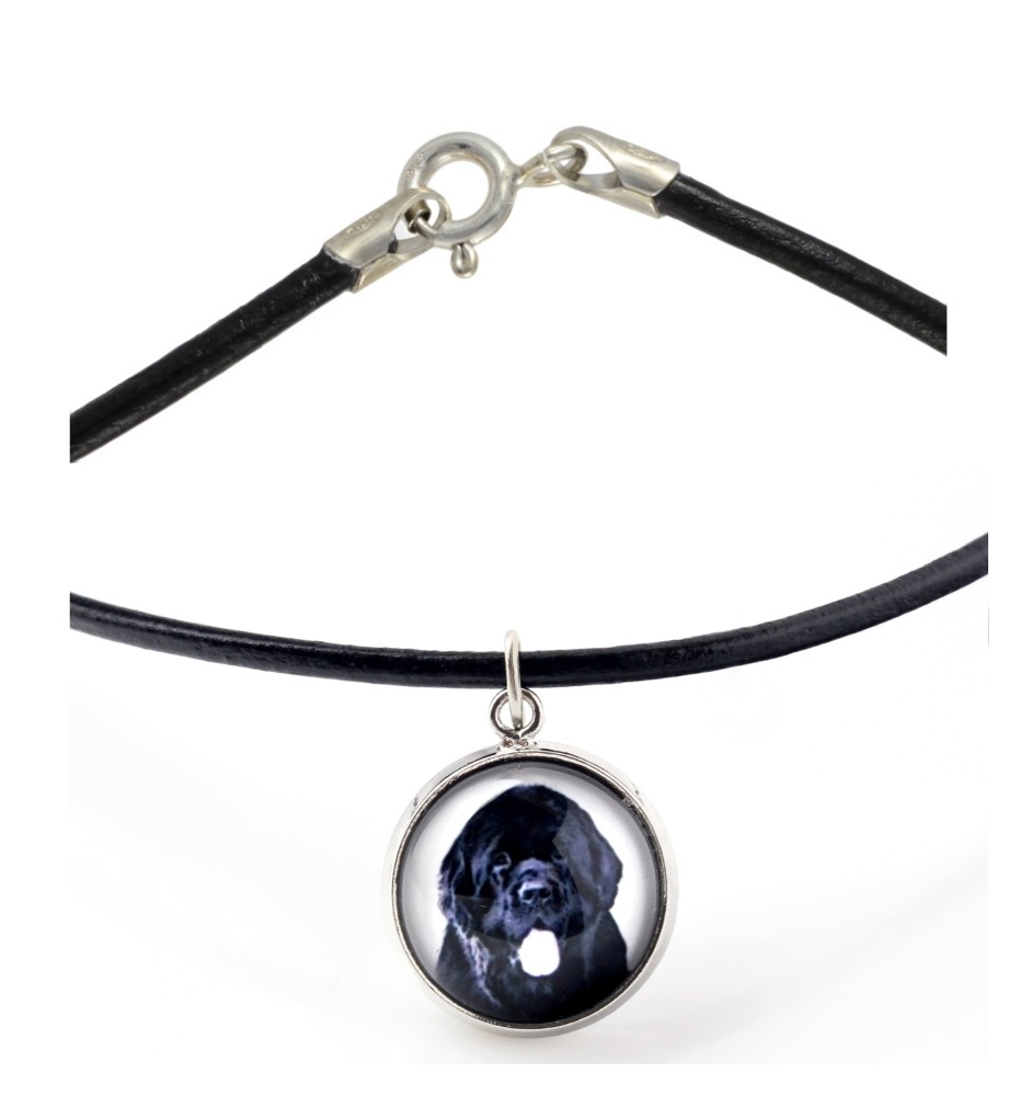 Chien de Terre-neuve, retriever de Terre-Neuve - collier dans une boîte, élégant bijou, pendentif de la marque Art-Dog