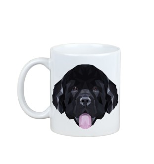 Newfoundland, Newfs, Newfies - cup with a geometric dog image and the inscription Art-Dog