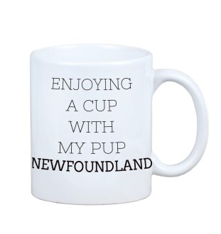 Newfoundland, Newfs, Newfies - cup with a geometric dog image and the inscription Art-Dog