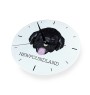 Neufundländer, Newfoundland - geometrische Wanduhr mit Bild und Aufschrift der Marke Art-Dog