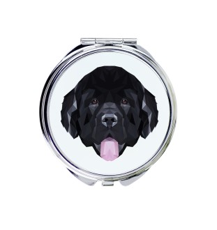 Neufundländer, Newfoundland - Spiegel mit Foto und geometrischem Aufdruck der Marke Art-Dog