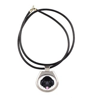 Newfoundland, Newfs, Newfies - necklace with a geometric design and the inscription "Art-Dog"