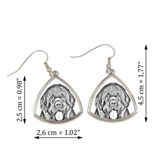 Neufundländer, Newfoundland - Hund Ohrringe, hängende Ohrringe mit Bild, personalisierter Schmuck mit dem Aufdruck der Marke Art-Dog