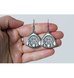 Chien de Terre-neuve, retriever de Terre-Neuve - boucles d'oreilles avec chien, boucles d'oreilles pendantes avec photo, bijoux personnalisés avec impression de la marque Art-Dog
