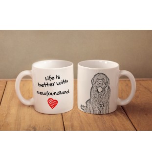 Neufundländer, Newfoundland - Tasse mit Hund, Tasse mit Bild, personalisiertes Geschenk der Marke Art-Dog