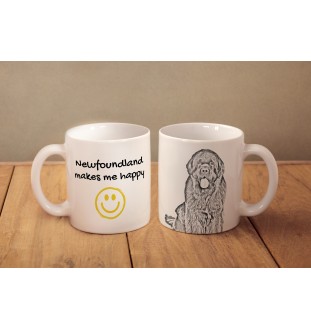 Chien de Terre-neuve, retriever de Terre-Neuve - tasse avec chien, une tasse joyeuse pour les amoureux des chiens, un cadeau personnalisé de la marque Art-Dog