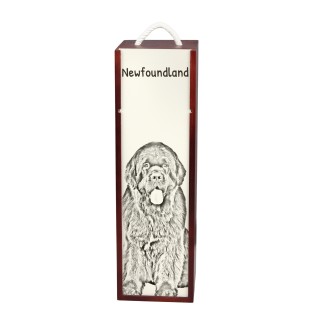 Nowofundland pudełko na wino z psem Art-Dog