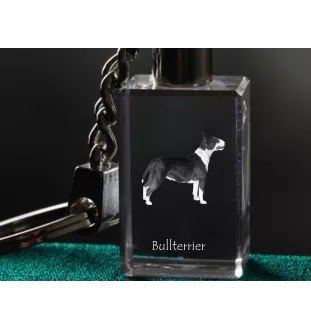 Bulterier brelok kryształowy z psem Art-Dog