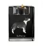 Bull Terrier, Bully - Candle holder with dog photo, crystal tealight holder, personalised gift by Art-Dog brand
