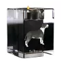 Bull Terrier - Bougeoir avec photo de chien, porte bougie en cristal, cadeau personnalisé par la marque Art-Dog