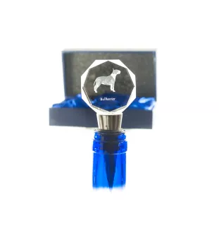 Bull Terrier - Bouchon de bouteille, bouchon de vin en cristal avec photo, cadeau personnalisé pour barman par la marque Art-Dog