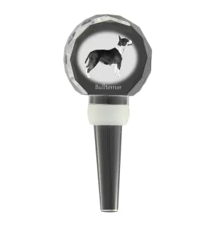 Bull Terrier, Bullterrier - Kristallflaschenverschluss, einzigartiger Weinverschluss mit Foto, personalisiertes Geschenk für Sommelier der Marke Art-Dog