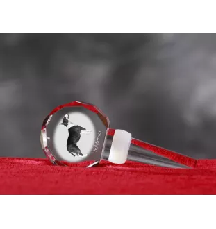 Bull Terrier - Bouchon de bouteille en cristal, bouchon de vin unique avec photo, cadeau personnalisé pour sommelier par la marque Art-Dog