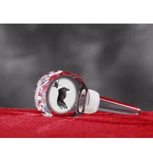 Bull Terrier, Bullterrier - Kristallflaschenverschluss, einzigartiger Weinverschluss mit Foto, personalisiertes Geschenk für Sommelier der Marke Art-Dog