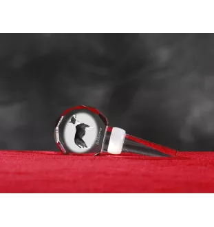 Bull Terrier - Bouchon de bouteille en cristal, bouchon de vin unique avec photo, cadeau personnalisé pour sommelier par la marque Art-Dog