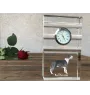 Bull Terrier - une horloge en verre avec une photo, une photo de chien dans un cristal, une horloge de bureau personnalisée de la marque Art-Dog