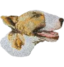 Bull Terrier, Bullterrier - Hund geformtes Aufnäher, besticktes Patch, einzigartiges Dekor für den Rucksack der Marke Art-Dog