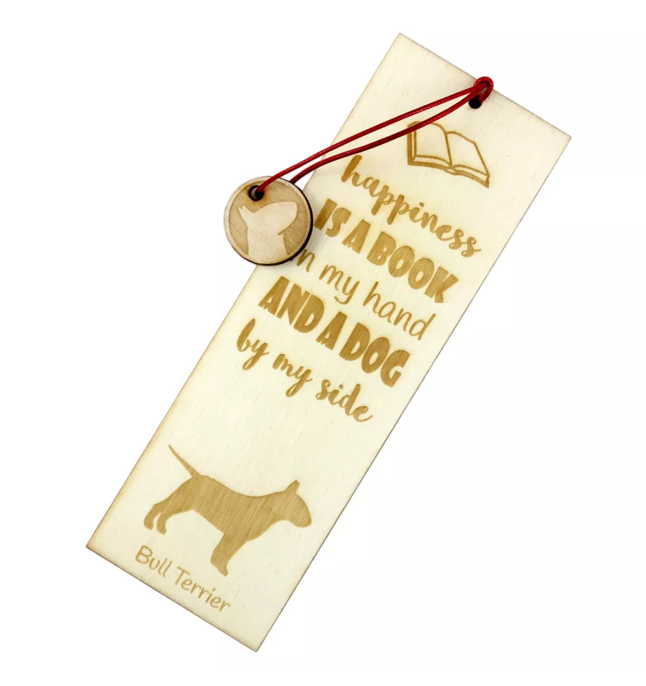 Bulterier zakładka do ksiązki happines Art-Dog