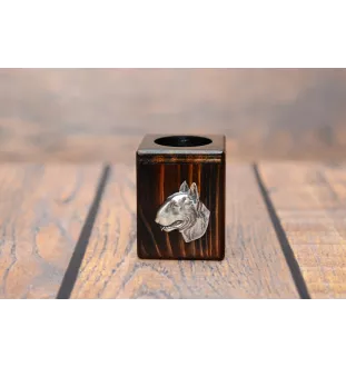 Bulterier świecznik kwadratowy Art-Dog