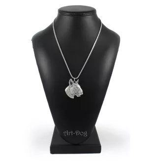 Bull Terrier, Bullterrier III - Halskette mit Hund, Hundeanhänger an einer silbernen Kette, einzigartiger Schmuck der Marke Art-Dog