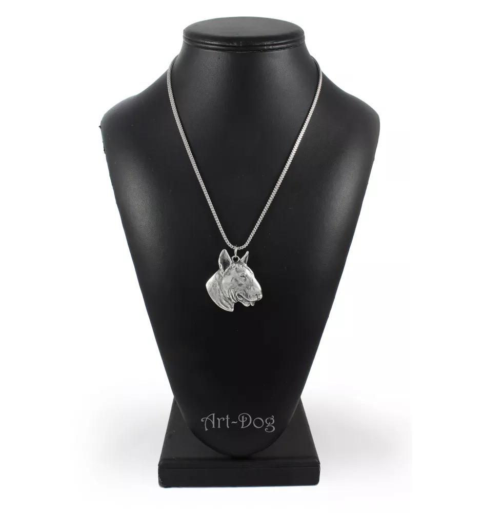 Bull Terrier, Bully III - necklace with a dog, dog pendant on a silver chain, unique jewelry from the Art-Dog brand