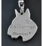 Bull Terrier III - un collier avec un chien, un pendentif de chien sur une chaîne en argent, un bijou unique de la marque Art-Dog