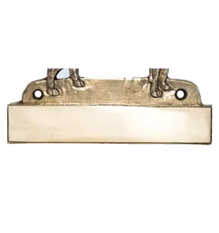 Bull Terrier, Bully - address plaque with a dog, brass nameplate, personalized door sign with the brand name Art-Dog