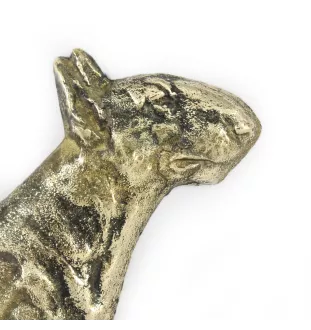 Bull Terrier - une plaque de porte avec un chien, une plaque de bienvenue en laiton, une enseigne exceptionnelle avec l'inscription Welcome de la marque Art-Dog