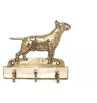 Bull Terrier, Bullterrier - Schlüsselhalter mit Hund, Messinggriff für Hundezubehör, elegante Dekoration für den Flur der Marke Art-Dog