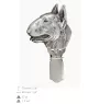 Bull Terrier - broche avec pince, support pour numéro de départ, épingle argentée pour exposition de chiens de la marque Art-Dog