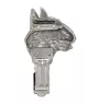 Bull Terrier, Bully - brooch with a clip, holder for a start number, silver-plated dog show pin from the Art-Dog brand